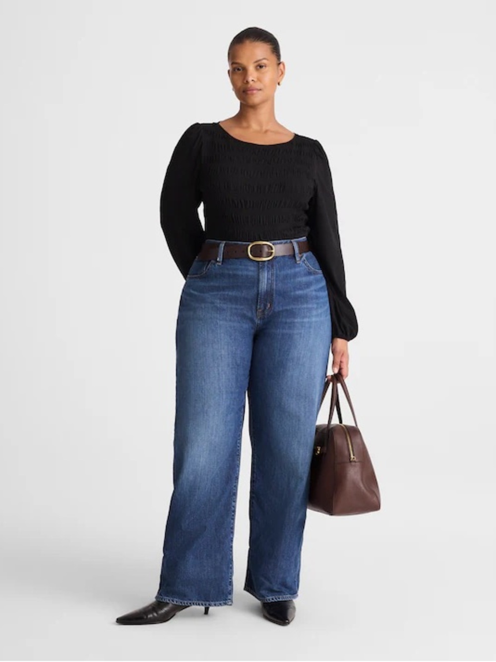 Madewell The Plus Perfect Vintage Wide-Leg Jean in SoftDrape.